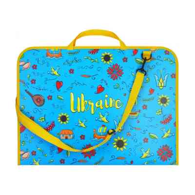 Папка - портфель Maxi А3 пластиковий на липучці "Vyshyvanka" (MX30003-06) Вінниця