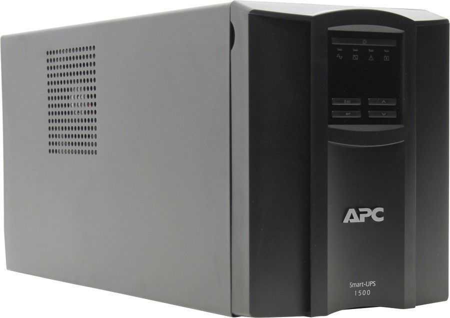 ДБЖ APC Smart-UPS 1500VA LCD, Lin.int., AVR, 8 x IEC, SmartSlot, USB, RJ-45, метал (SMT 1500I) Чорний Харьков - изображение 4