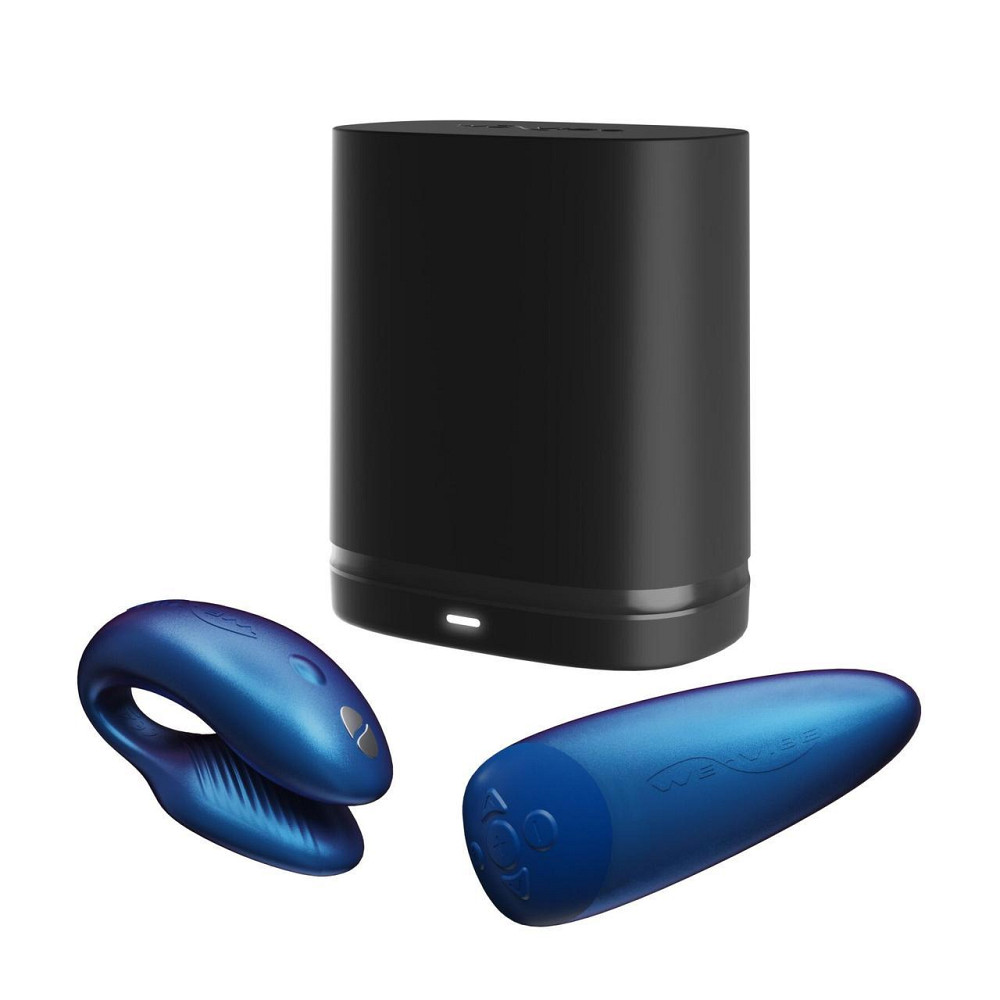 Смарт-вибратор для пар We-Vibe Chorus Cosmic Blue, сенсорное управление вибрациями сжатием пульта Sex Aura Киев - изображение 7