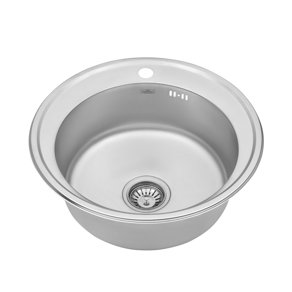 Кухонна мийка з нержавіючої сталі Kroner KRP Dekor - 510 (0.8 мм) Київ - фото 3