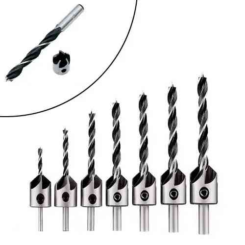 Набор сверл с зенковкой 7шт 3-10мм, цилиндрические, HSS сталь Винница