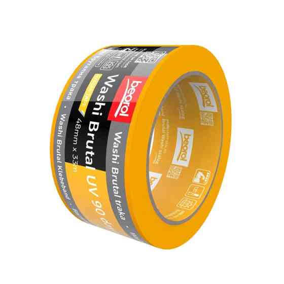 Малярна стрічка BEOROL BRUTAL 90 днів UV Washi Paper 48 мм*33 м  (комплект 5+1 в подарунок) Київ