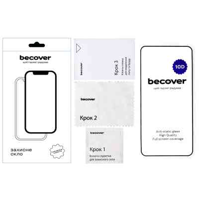 Стекло защитное BeCover 10D Xiaomi Redmi 15 Black (713906) Винница