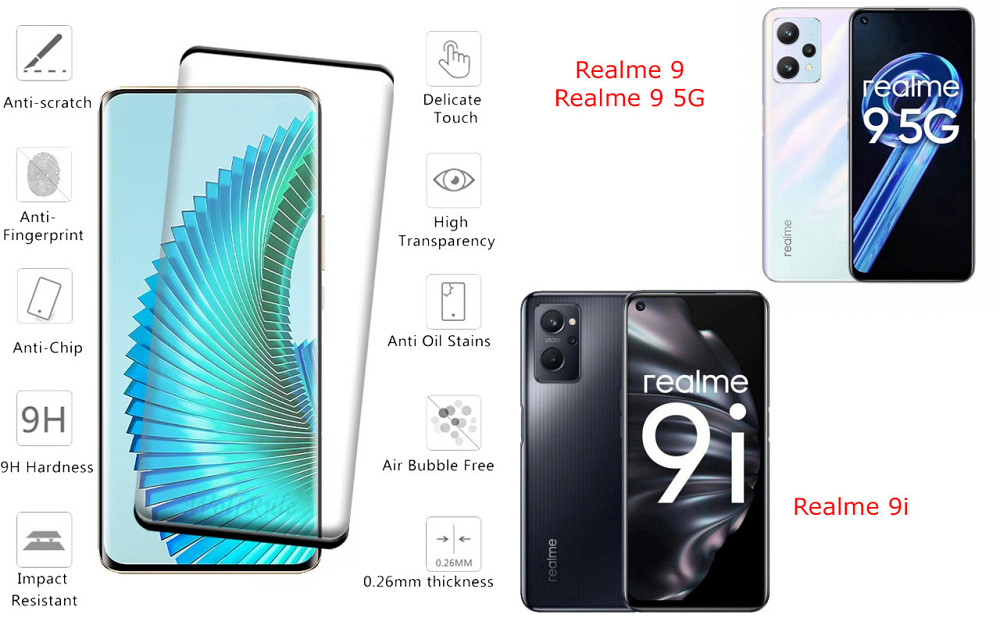 Захисне скло HyperGlass Pro для Realme 9, Realme 9i, Realme 9 5G – максимальна чутливість та захист Київ - фото 2