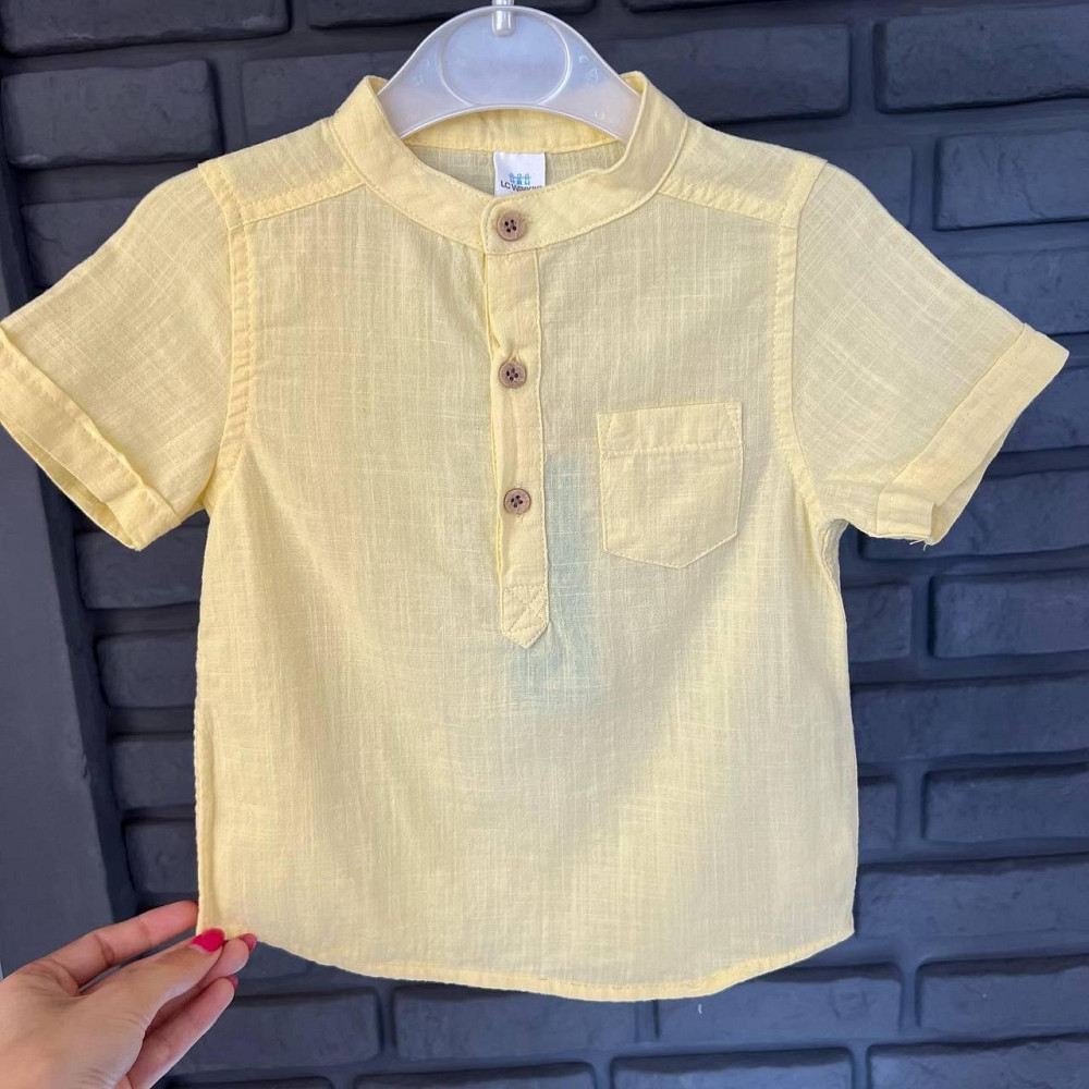 Дитяча Сорочка Для Хлопчиків короткий рукав LC Waikiki Жовта, 18-24 міс 92см Київ - фото 1