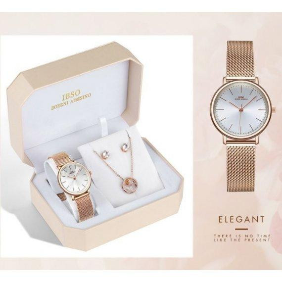 Жіночий наручний годинник Baosaili BOX IBSO в наборі (Золотистий) Київ - фото 2