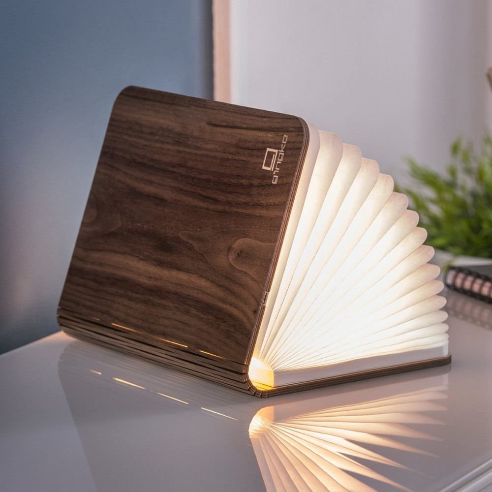 Светильник-книга на аккумуляторе Gingko Smart Book мини (9 х 12.2 х 2.5см) Дерево орех Киев - изображение 6