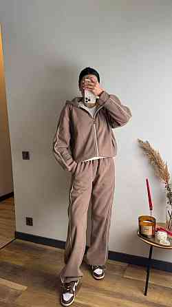 Жіночий теплий костюм-двійка з кантом двосторонній фліс Моко, 44/46 Одеса