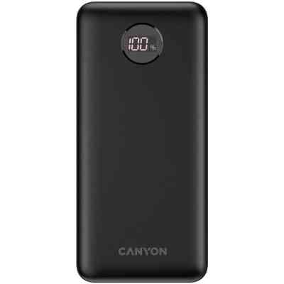 Батарея универсальная Canyon PB-2002 20000mAh, PD/20W, QC/3.0/22.5W, Black (CNE-CPB2002B) Винница