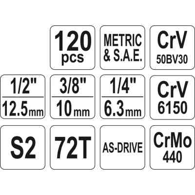 Набір інструментів Yato YT-38801 Вінниця