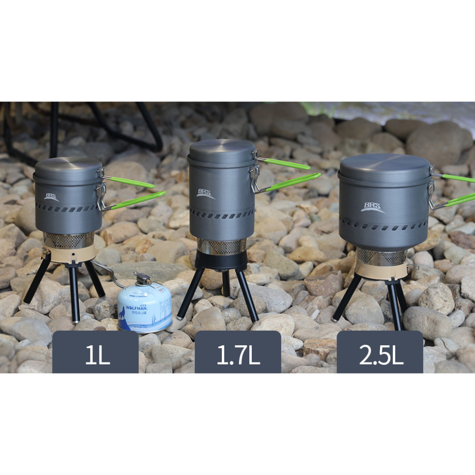 Набір туристичного посуду (каструля + сковорідка) BRS-TS19С, 2,5л, алюміній Киев - изображение 5