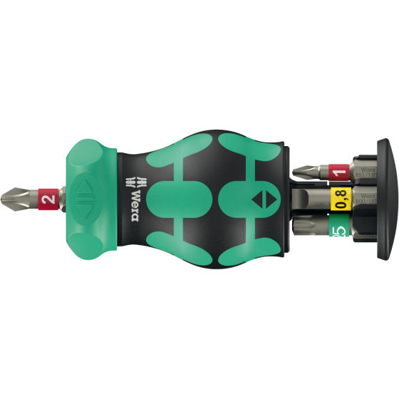 Викрутка з тріскачкою Wera з магнітним тримачем 1/4'' магазин з бітами в ручці PH/SL/Torx 05008891001 Одеса