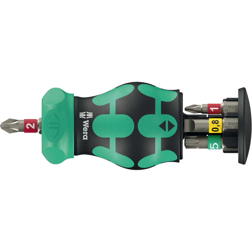 Отвертка с трещеткой Wera с магнитным держателем 1/4'' магазин с битами в ручке PH/SL/Torx 05008891001 Одесса - изображение 1