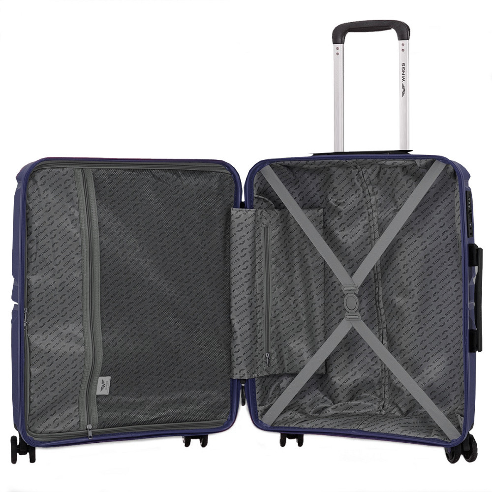 Валіза поліпропіленова WINGS PHX01 мала 55 см синя Київ - фото 7