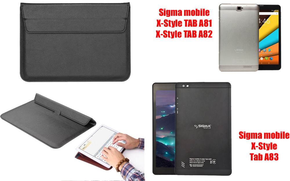 Чохол-конверт VitoCase для Sigma mobile TAB A81, TAB A82, TAB A83, з функцією підставки для планшета Чорний Київ - фото 1