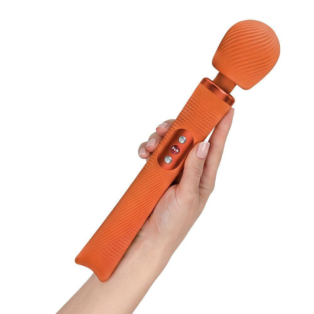 Вібромасажер Fun Factory VIM Vibrating Wand Orange, суперпотужний та легкий, до 6 годин роботи Sex Aura Київ - фото 5
