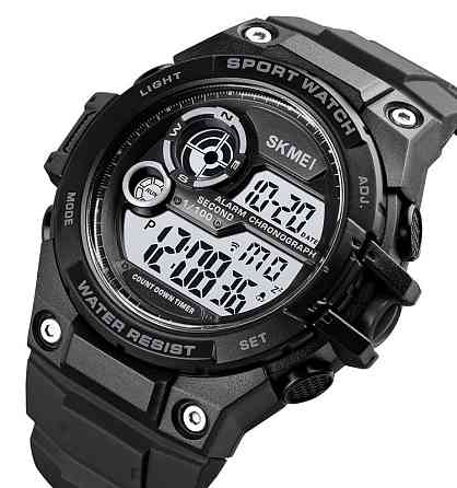 Мужские спортивные наручные часы Skmei 1759 водонепроницаемые 10 АТМ (Черные) Винница