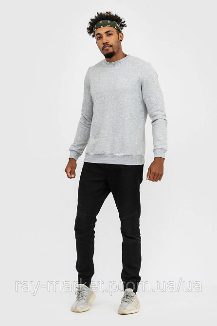 Світшот базовий утеплений Ray Basic чоловічий сірий меланж (U0301M-Grey Heather) 3XL Київ - фото 4