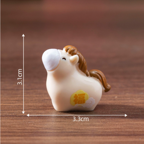 Фигурка Лошадка с мешком счастья 3.3 х 3.1 см Символ года 2026 для миниатюры Одесса