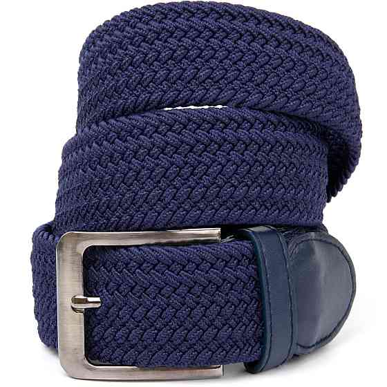 Текстильный ремень мужской классика Vintage 20520 Синий Киев