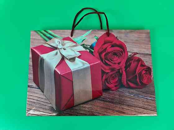 Паперовий великий горизонтальний пакет 36/22/10 (артBG-136) (12 шт.) Харків