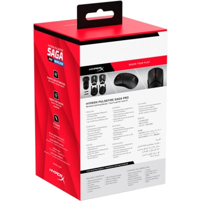 Мышка HyperX Pulsefire Saga Pro Wireless/Bluetooth Black (A2PB2AA) Винница - изображение 7
