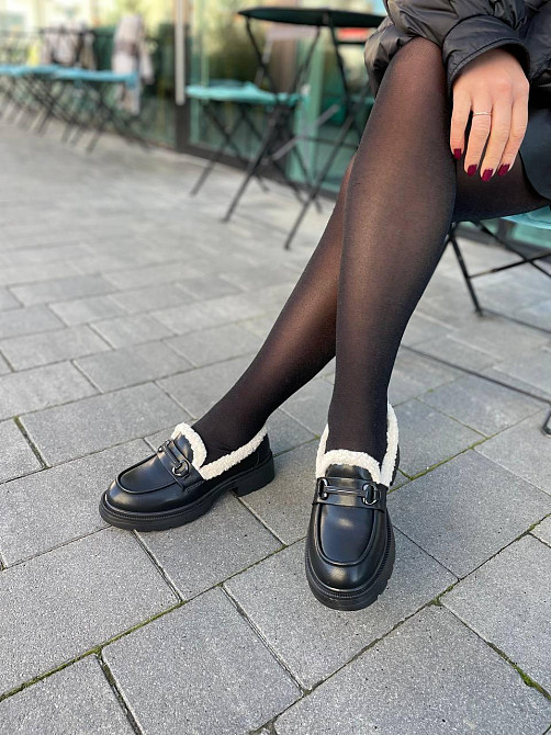 PLPS Лофери жіночі PLPS чорні натуральна шкіра низький хід 36-41 ( -1) Коломыя - изображение 1