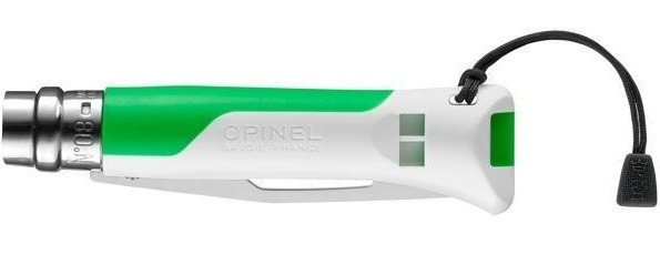 Складаний Ніж спеціального призначення + свисток Opinel No.8 "Outdoor Fluo" Green (002319) Нержавіюча сталь Нововолинськ - фото 4