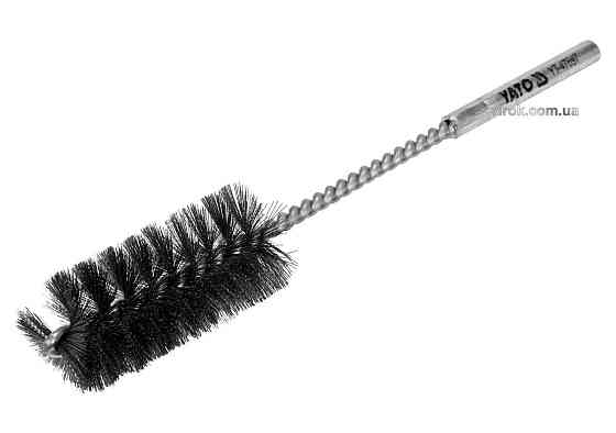 Щітка дротяна з нержавіючої сталі, YATO, циліндрична Ø= 32х65 мм, тримач- Ø= 8 мм, L= 200 мм [10/80] Одесса