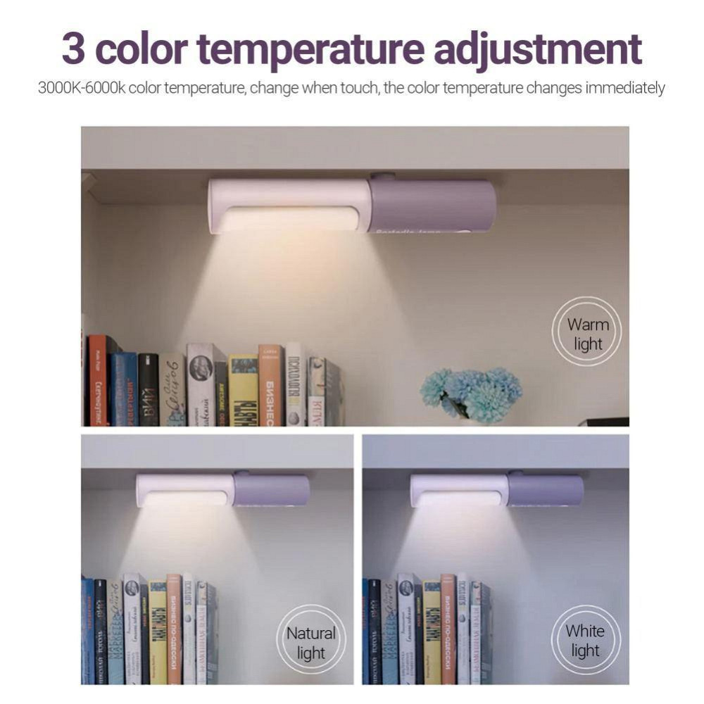 Магнитная портативная светодиодная аккумуляторная лампа с тремя регулируемыми уровнями яркости, с USB зарядкой Каменец-Подольский - изображение 3