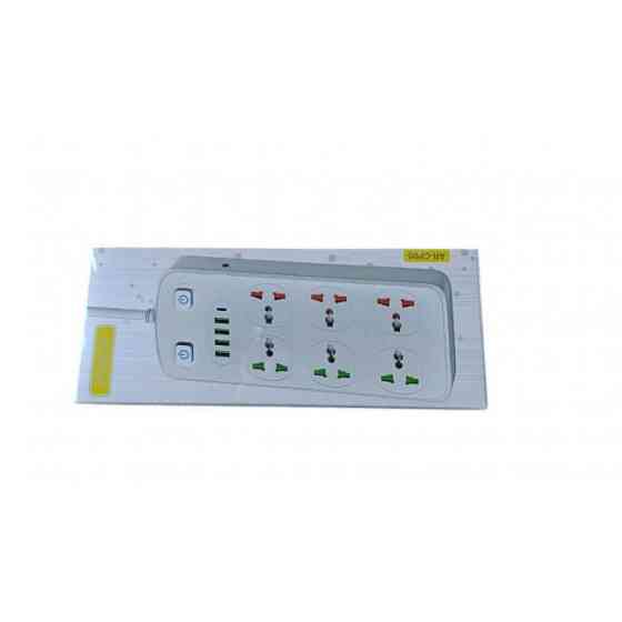 Подовжувач на 6 розеток, 4 USB роз'єми та 1 Type-C, AR-CP05 для заряджання пристроїв Київ