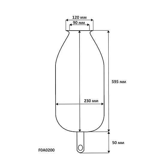 Гумова мембрана для бака Se.Fa D.90 60/80/100 л з хвостом (000029034) Київ