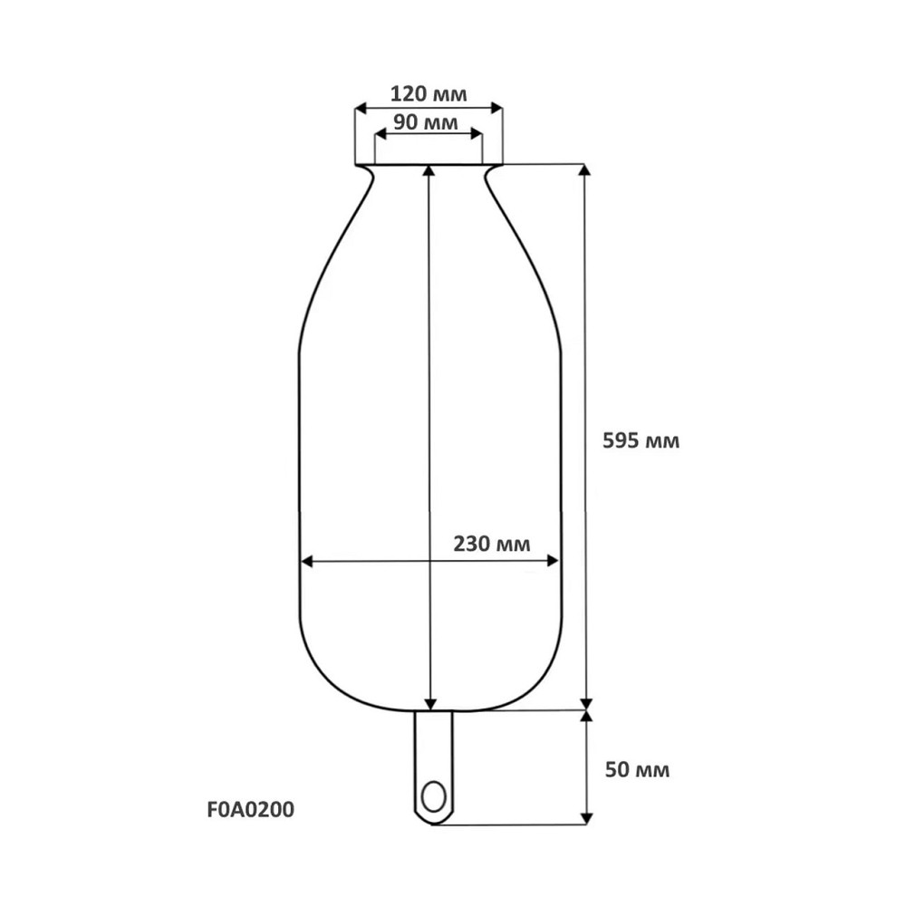 Гумова мембрана для бака Se.Fa D.90 60/80/100 л з хвостом (000029034) Київ - фото 3