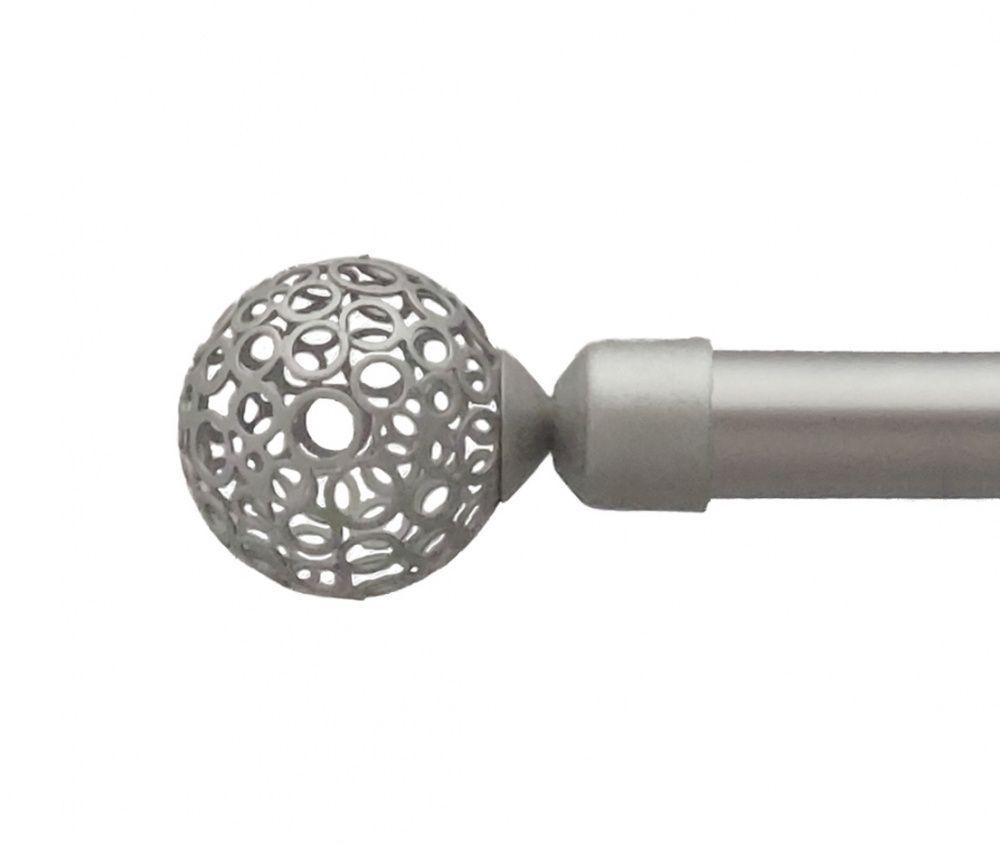 Карниз Orvit Савона металевий дворядний техно гладка труба кільце металеве Сатин 25\19 мм 240 см (00-00026427) Львів - фото 2