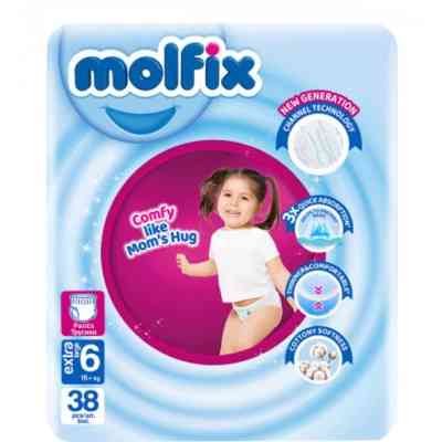 Подгузники Molfix Трусики 6 Extra Large 15+ кг 38 шт (8690536842735) Винница