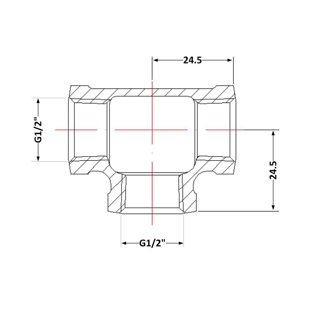 Трійник чавунний 1/2" ВР Київ - фото 2