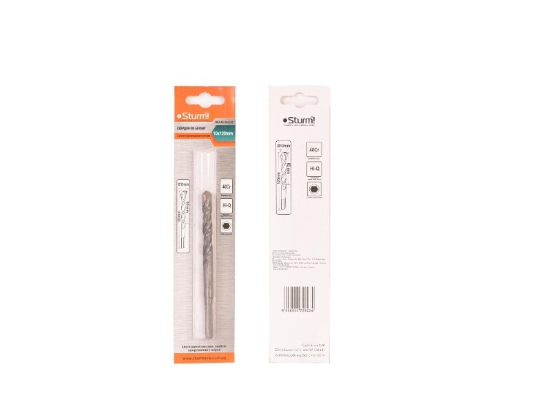 Сверло по бетону с твердосплавной напайкой и шестигранным хвостовиком 10x200 мм Sturm 1055-06-10x200 (читать Ровно - изображение 1