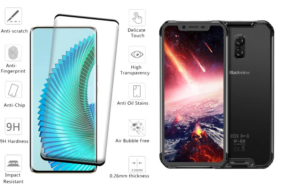 Защитное стекло HyperGlass Pro для Blackview BV9600, BV9600E, BV9600 Plus, BV9600 Pro – максимальная Киев - изображение 2