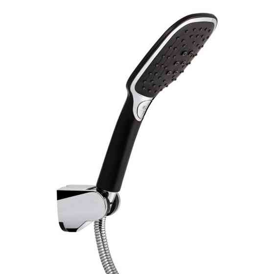 Змішувач для ванни Qtap Grand BCR 005 з душовим гарнітуром, чорний / хром Київ