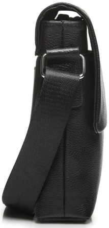 Чоловіча шкіряна сумка-месенджер, барсетка на одне плече 22x26x6 Tiding Bag 75-5271 чорна Київ