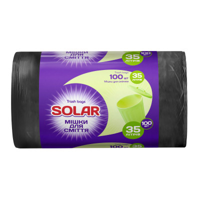 Пакети для сміття Solar Household 35 л 100 шт. (4820269930056) Вінниця - фото 1