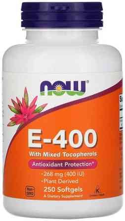 Вітамін Е з токоферолами Now Foods E-400 250 гелевих капсул Київ