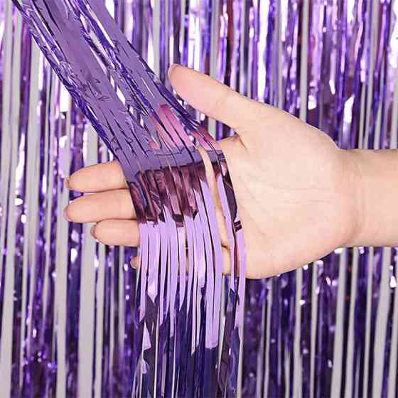 Дощик для фотозони новорічний 2 м на 1 м бузковий Київ