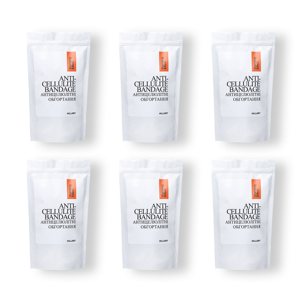 Курс розігріваючих антицелюлітних обгортань для тіла Hillary Anti-Cellulite Pro (6 уп,) Київ - фото 11