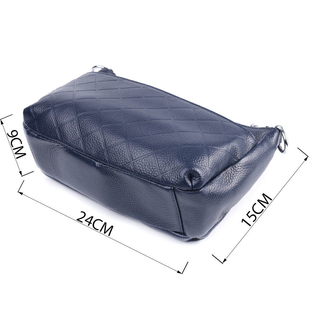 Надежная сумка для женщин на три отделения из натуральной кожи Vintage 22806 Синий Киев - изображение 3