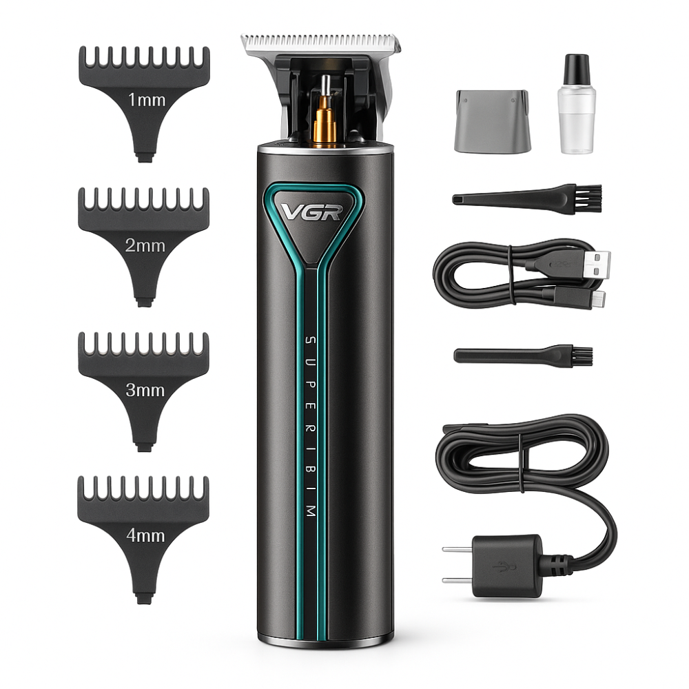 Професійна акумуляторна машинка для стрижки VGR, Професійна машинка для стрижки волосся в салон LF-58 Київ - фото 15