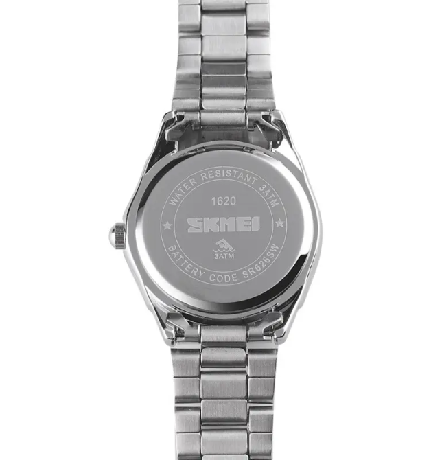 Жіночий наручний годинник Skmei 1620 Сріблястий з блакитним Київ - фото 6