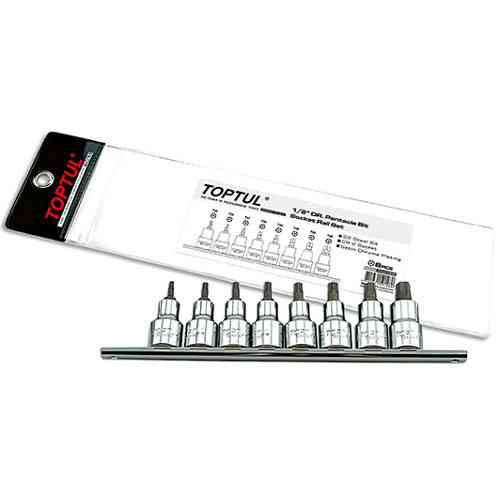 Набор головки с насадкой пятигранные с отверстием TOPTUL 1/2