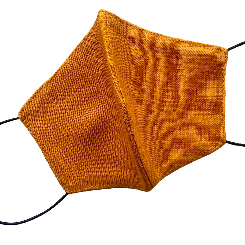 Маска защитная многоразовая из 100% ЛЬНА Размер M (Горчица) Сумы - изображение 2