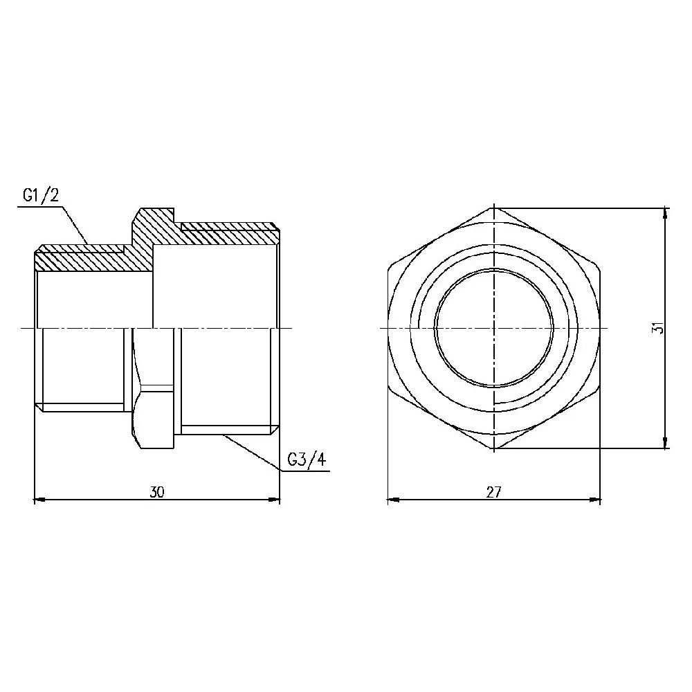 Ніпель редукційний Thermo Alliance Forte 1/2"х3/4" SF3592015 Київ - фото 11